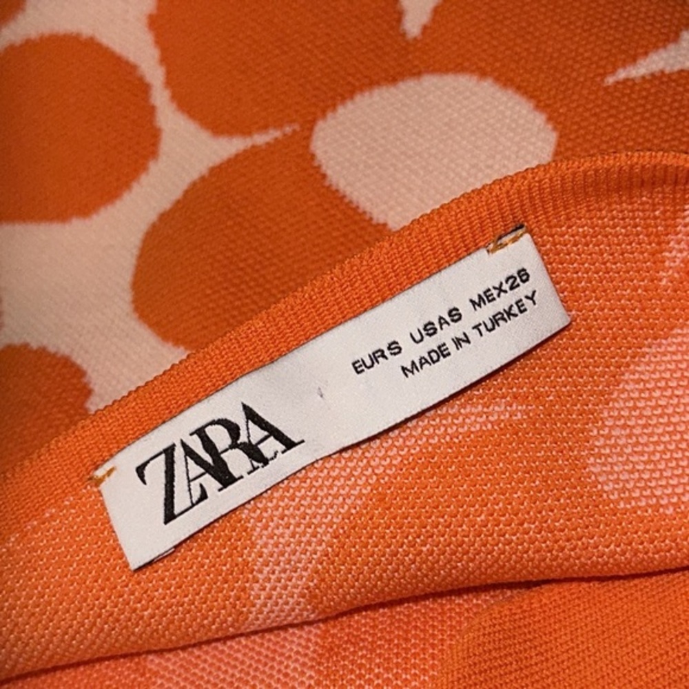 Zara Daisy Floral Knit Retro Dress NEW - Picture 11 of 13